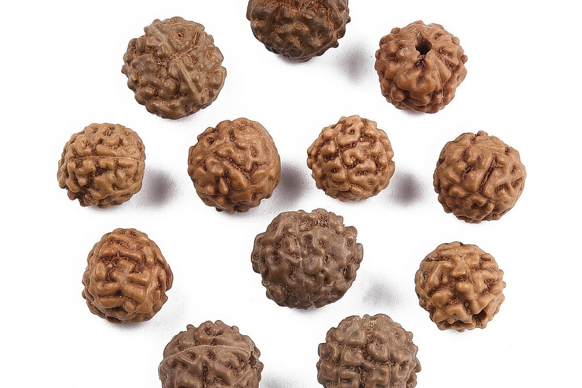 100 buc. margele naturale de Rudraksha pentru confectionarea bratarilor Mala, sfere 6-9mm mix