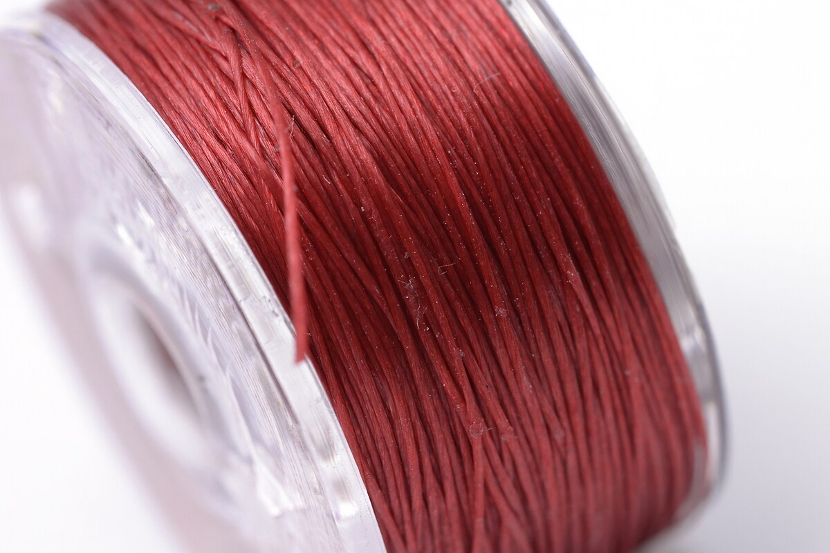 Rola guta elastica japoneza pentru margelele de nisip, grosime 0,1mm, rola aprox. 40m - rosu