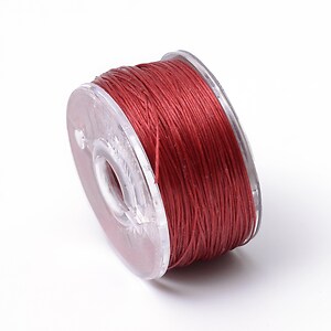 Rola guta elastica japoneza pentru margelele de nisip, grosime 0,1mm, rola aprox. 40m - rosu