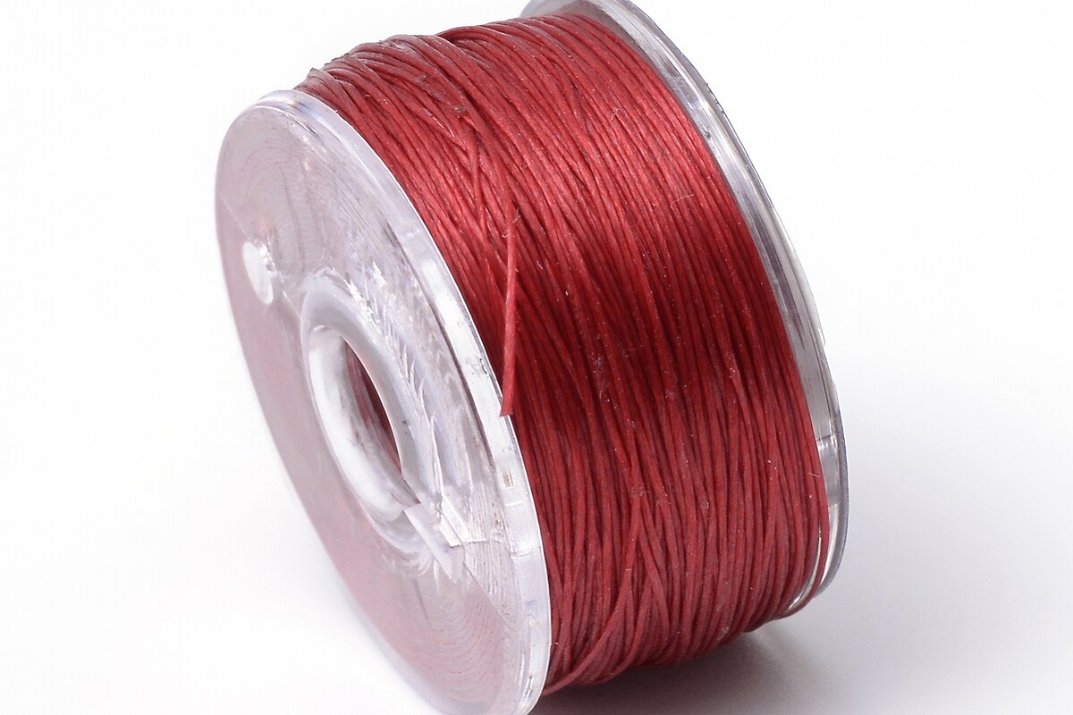 Rola guta elastica japoneza pentru margelele de nisip, grosime 0,1mm, rola aprox. 40m - rosu