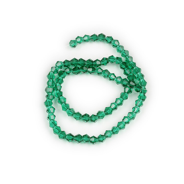 Margele cristal biconic 4mm (sirag) - verde smarald