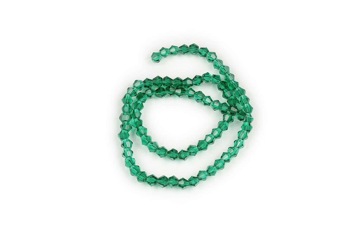 Margele cristal biconic 4mm (sirag) - verde smarald