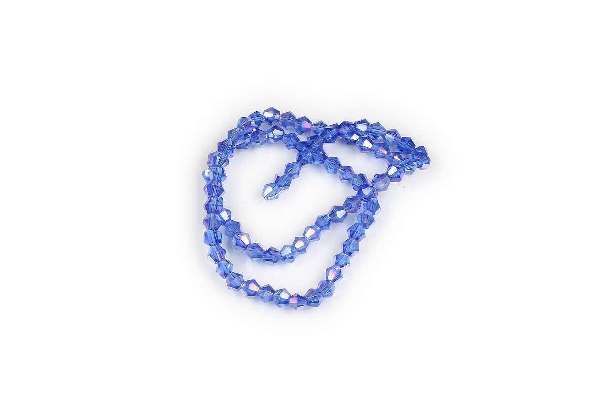Margele cristal biconic 4mm (sirag) - albastru AB