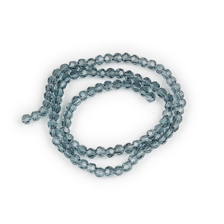 Margele cristal rotund 4mm (sirag) - gri