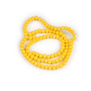 Margele cristal rondele 3x4mm (sirag) - galben lamaie