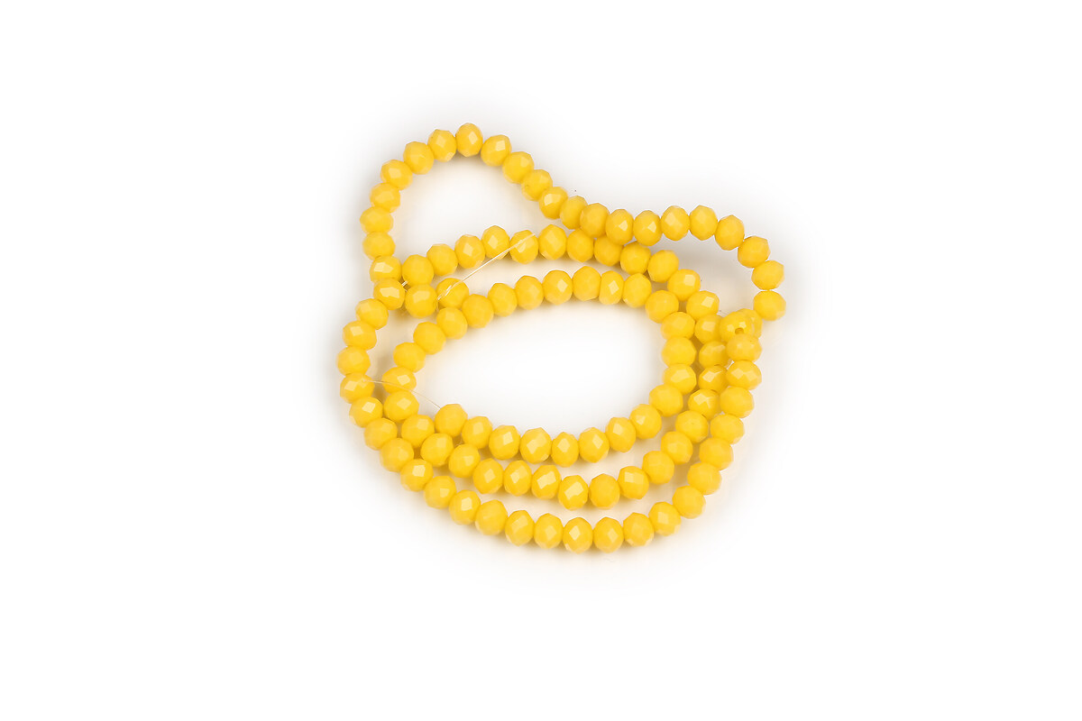 Margele cristal rondele 3x4mm (sirag) - galben lamaie