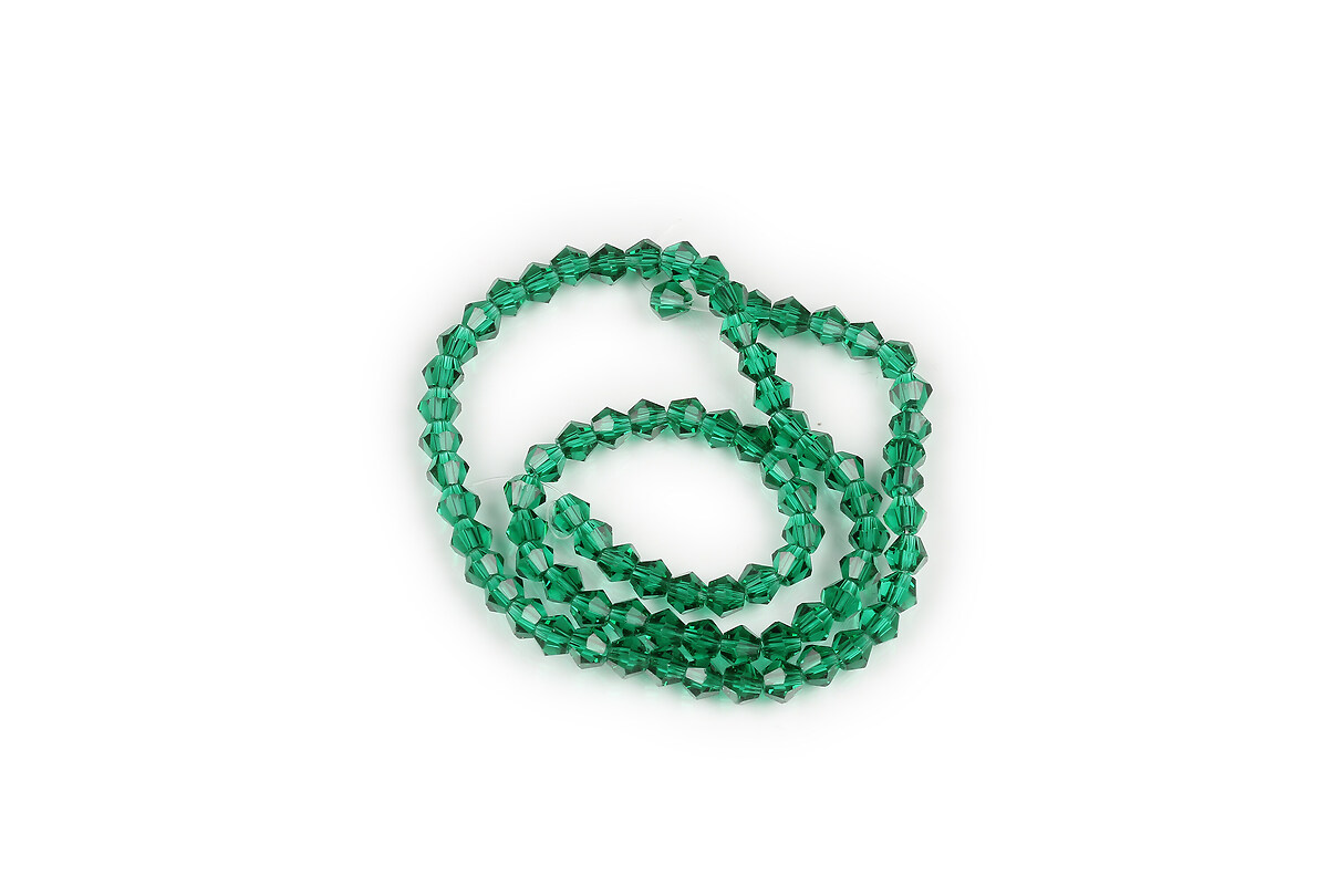 Margele cristal biconic 4mm (sirag) - verde smarald AB