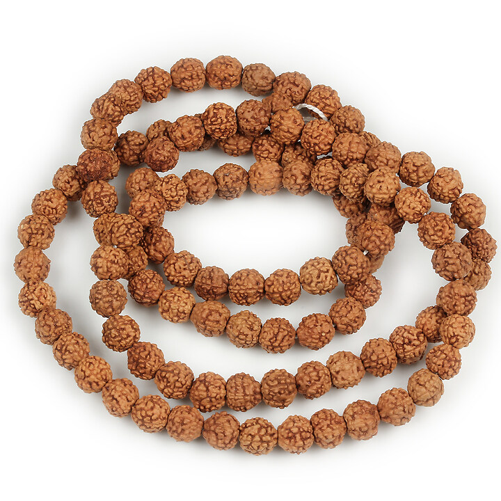Sirag margele naturale de Rudraksha 6-9mm, 109 buc. (sirag)