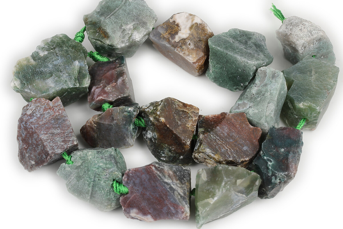 Margele agate indiene neslefuite nuggets 15-27x16-29mm (sirag)