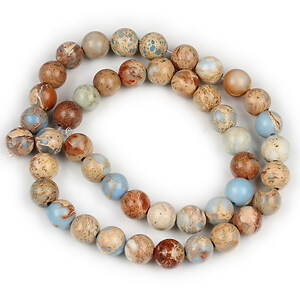 Margele regalite (jasp imperial) sfere 8mm (sirag) - albastru ciel