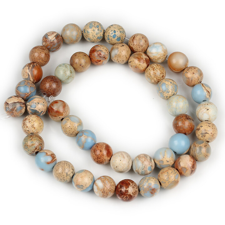 Margele regalite de sinteza (jasp imperial) sfere 8mm (sirag) - albastru ciel