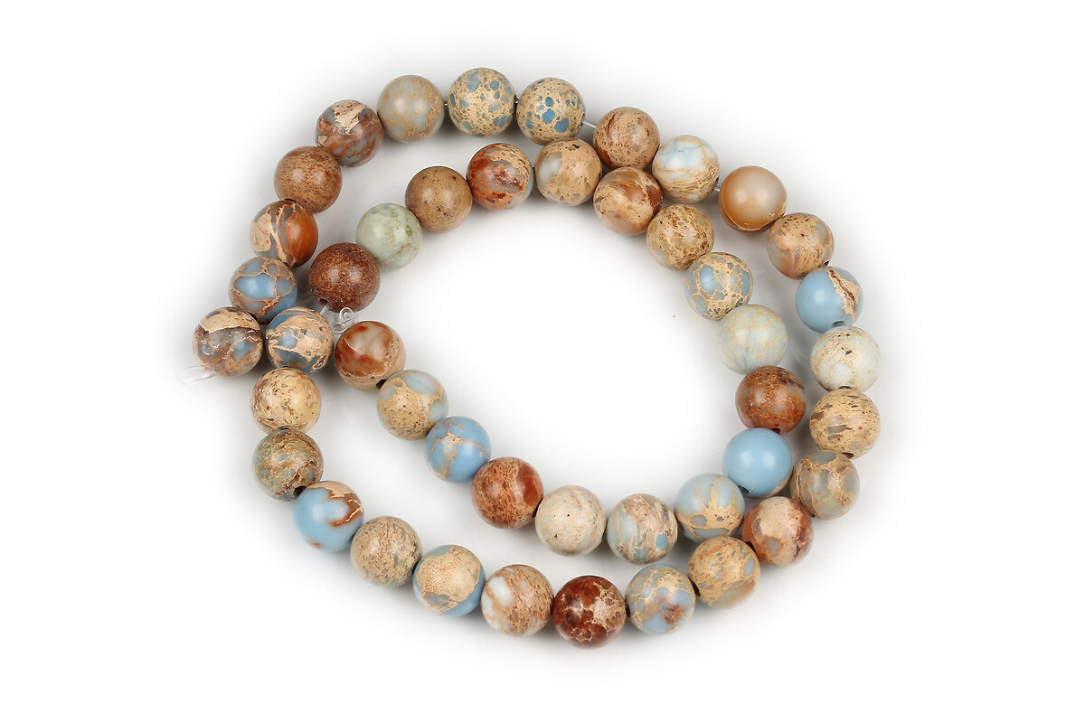 Margele regalite (jasp imperial) sfere 8mm (sirag) - albastru ciel