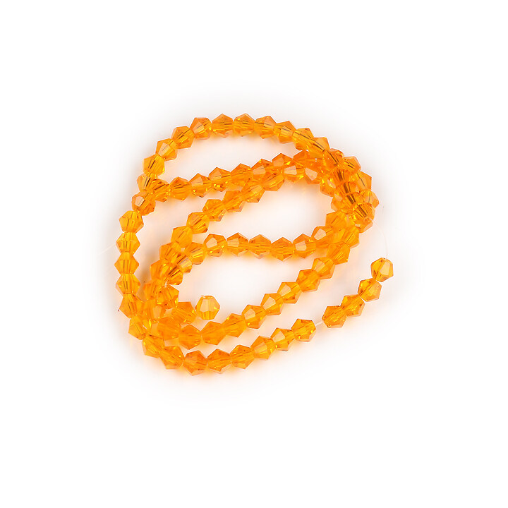 Margele cristal biconic 4mm (sirag) - portocaliu
