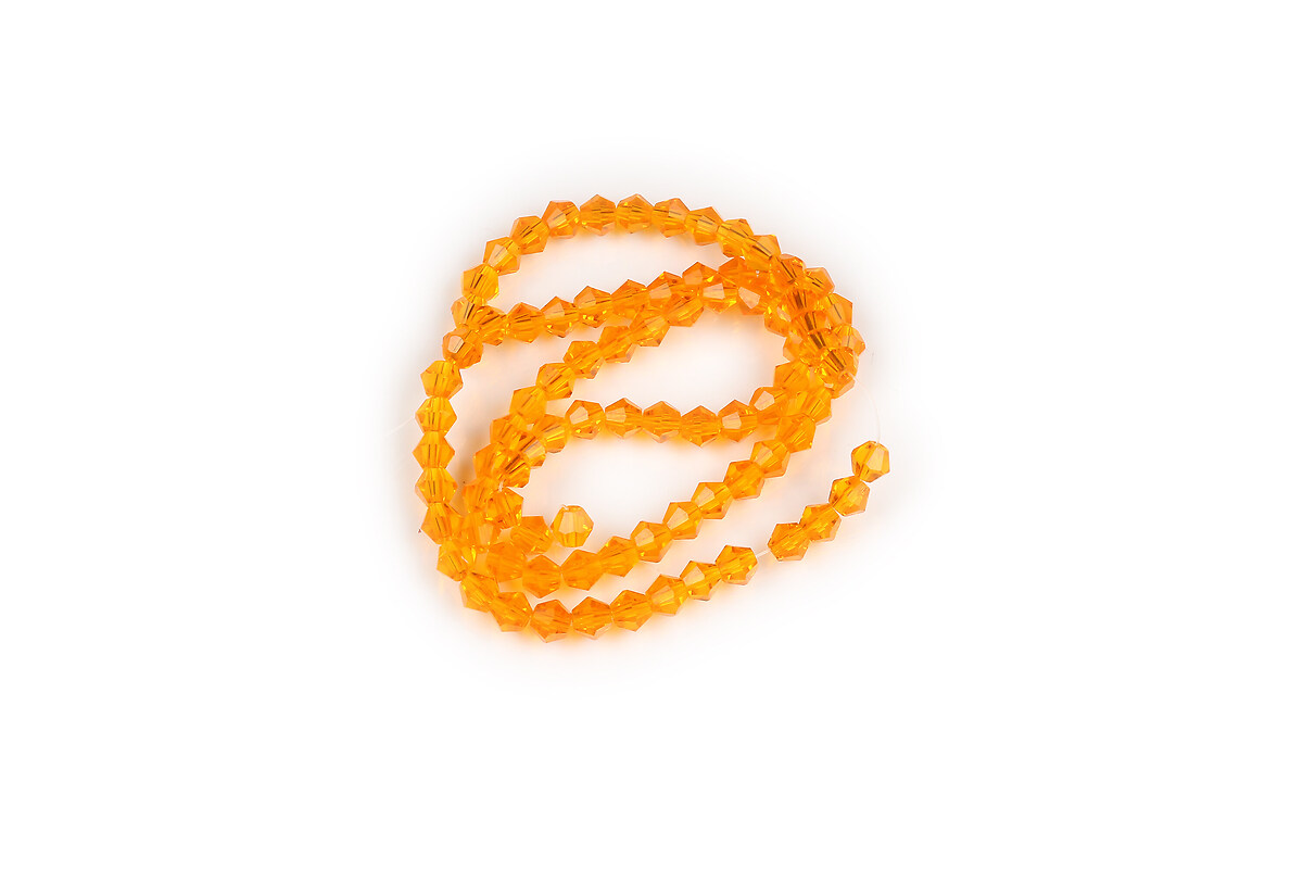 Margele cristal biconic 4mm (sirag) - portocaliu
