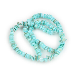 Sirag margele sidef nuggets 4,5-9x4,5-7mm - turcoaz