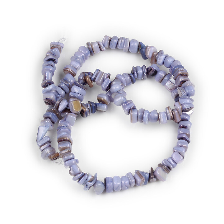 Sirag margele sidef nuggets 4,5-9x4,5-7mm - albastru denim
