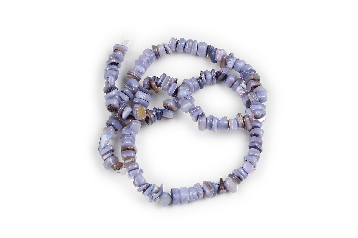 Sirag margele sidef nuggets 4,5-9x4,5-7mm - albastru denim