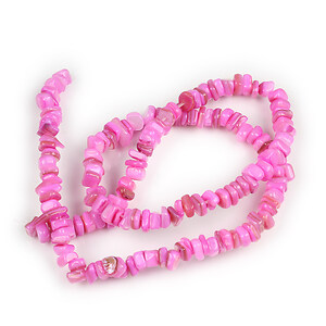 Sirag margele sidef nuggets 4,5-9x4,5-7mm - roz aprins