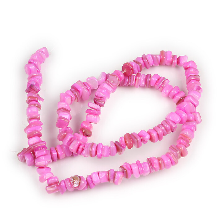 Sirag margele sidef nuggets 4,5-9x4,5-7mm - roz aprins