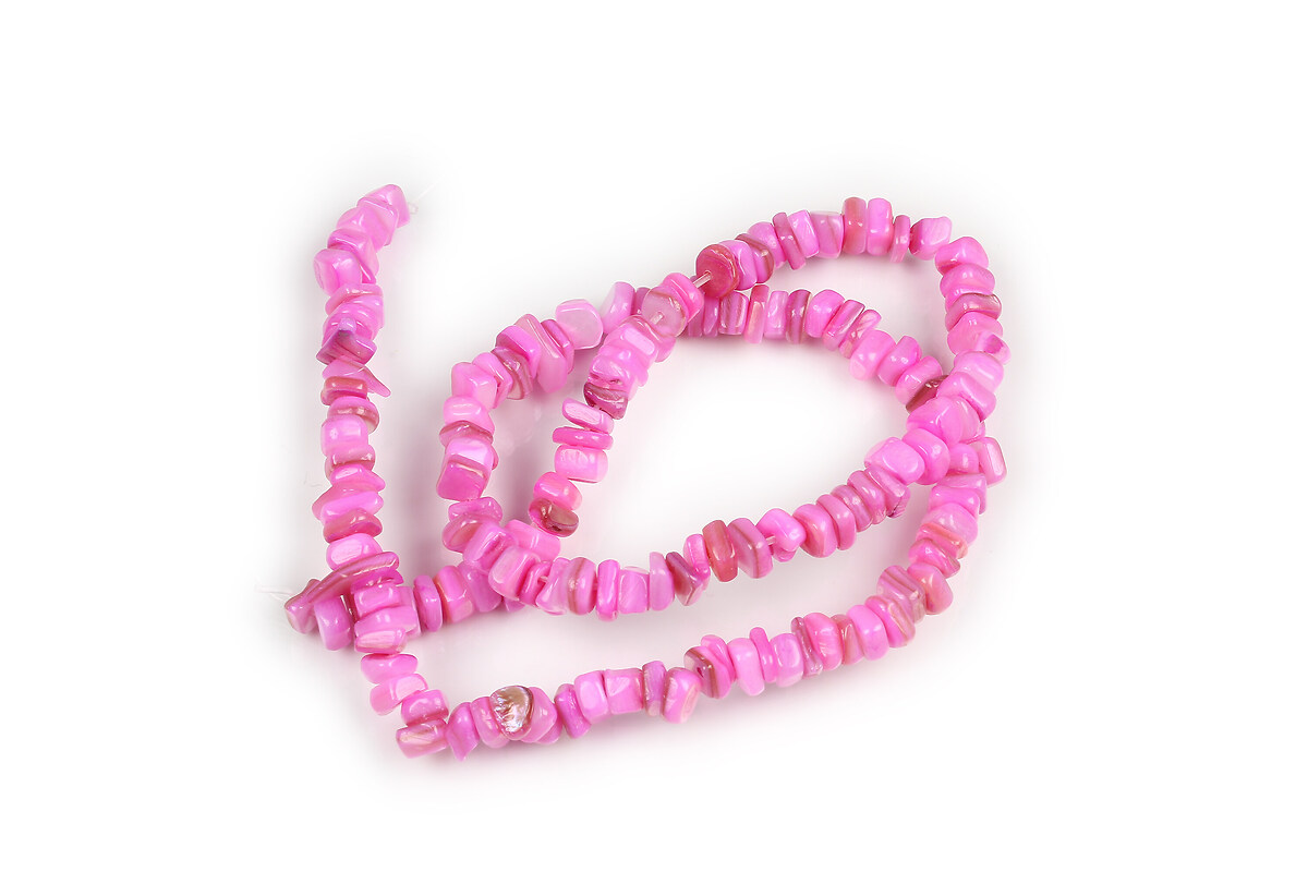 Sirag margele sidef nuggets 4,5-9x4,5-7mm - roz aprins