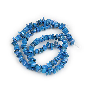 Sirag margele sidef nuggets 4,5-9x4,5-7mm - albastru