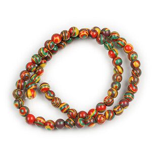 Margele compozit multicolor sfere 6mm (sirag)