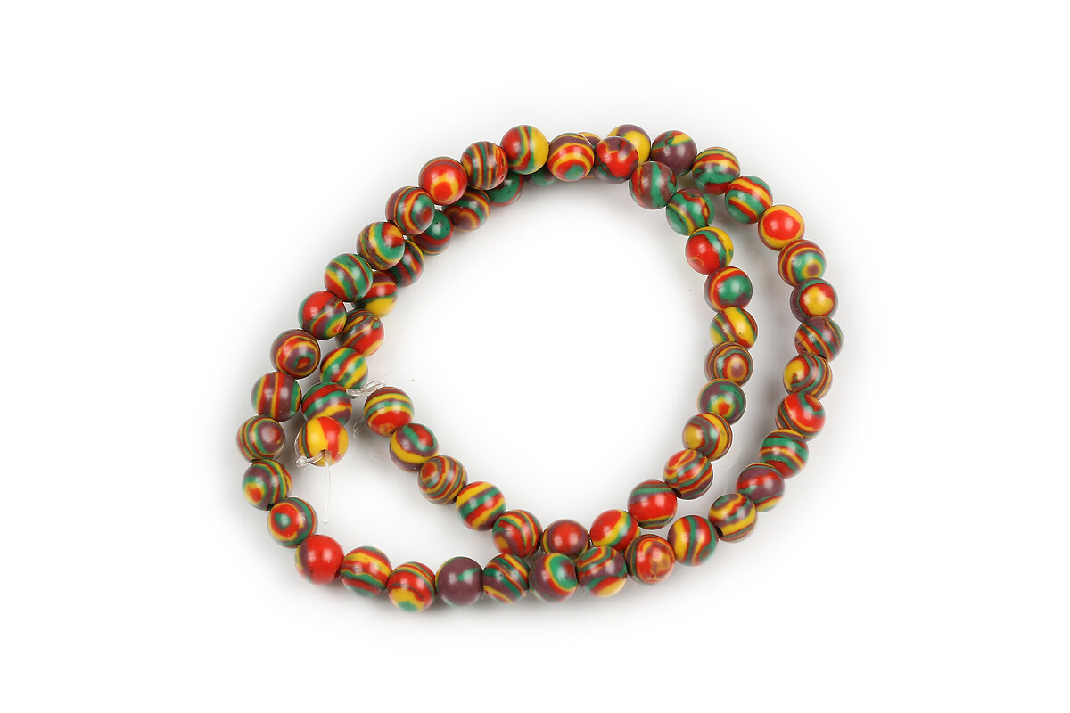 Margele compozit multicolor sfere 6mm (sirag)
