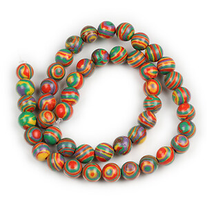 Margele compozit multicolor sfere 8mm (sirag)