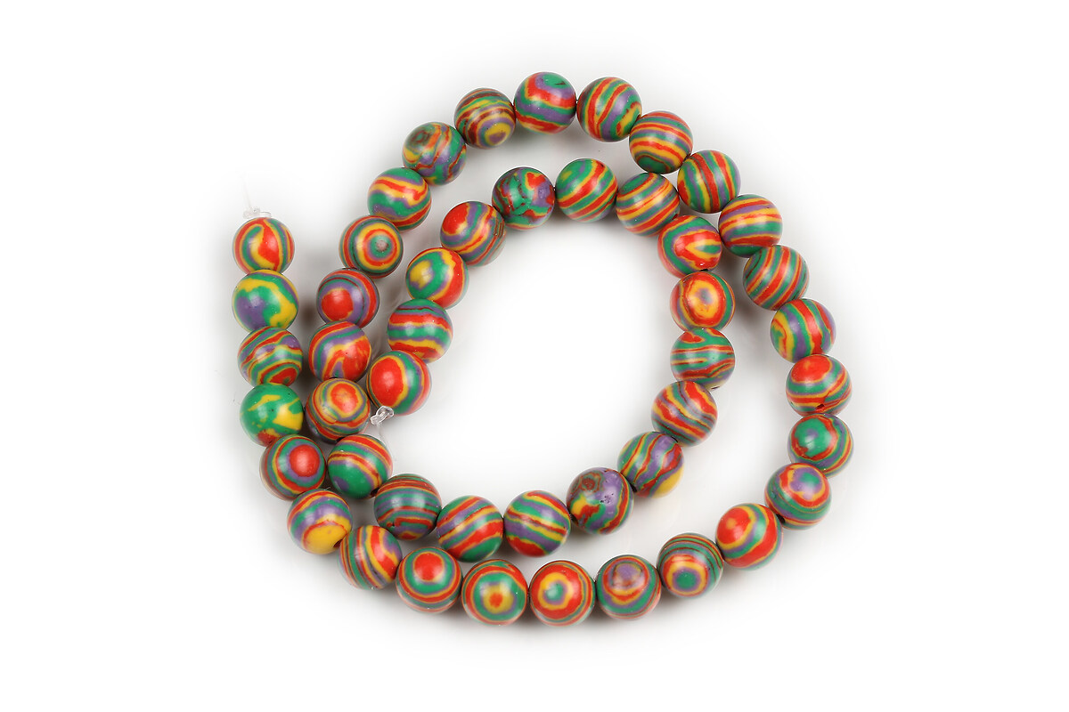Margele compozit multicolor sfere 8mm (sirag)