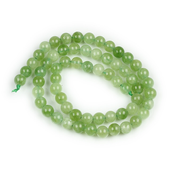 Margele calcedonie verde olive sfere 6mm (sirag)