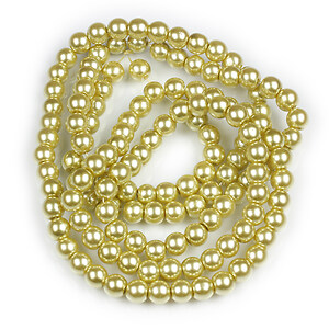 Sirag perle de sticla lucioase, sfere 6mm - verde olive (aprox. 145 buc.)