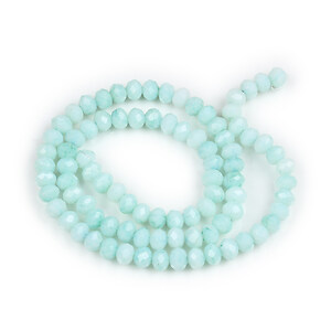 Margele cristal cu efect crackle rondele 5x6mm (sirag) - turcoaz