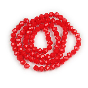 Margele cristal rotund 6mm (sirag) - rosu