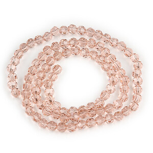 Margele cristal rotund 6mm (sirag) - roz somon