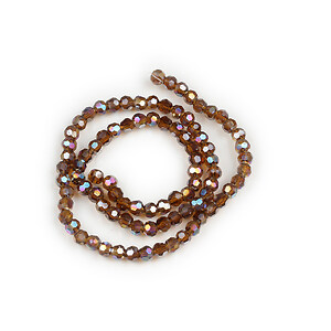 Margele cristal rotund 4mm (sirag) - AB maro