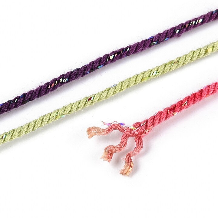 Snur Polyester un degradee cu sclipici auriu, grosime 1mm, rola de aprox. 27m - toamna