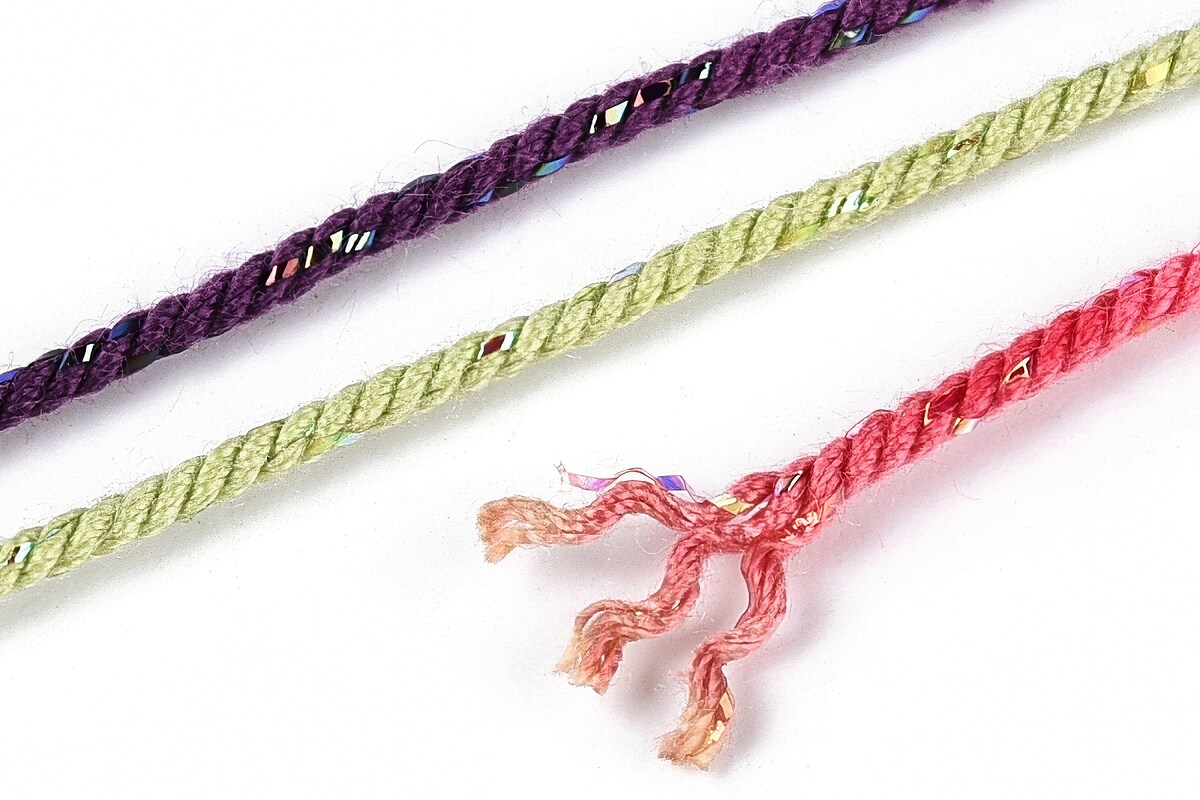 Snur Polyester un degradee cu sclipici auriu, grosime 1mm, rola de aprox. 27m - toamna