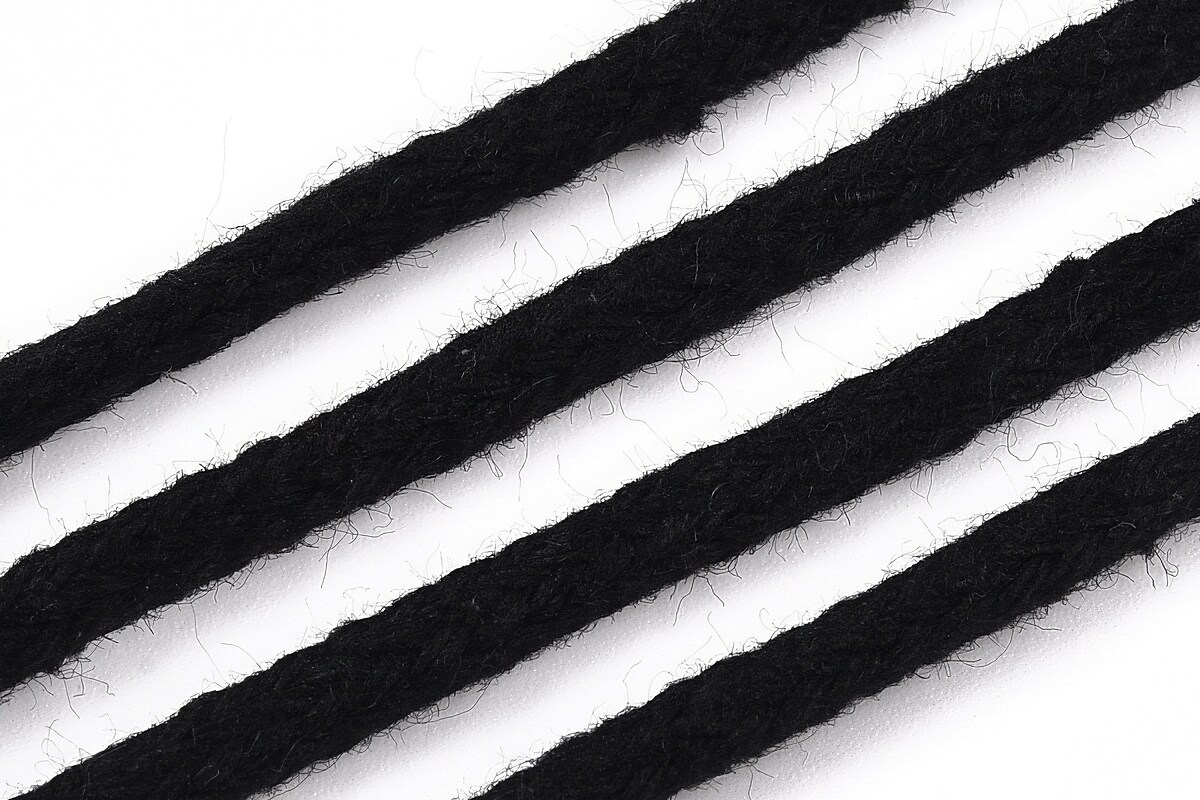 Rola ata Macrame din bumbac, grosime 3mm, rola de aprox. 100m - negru