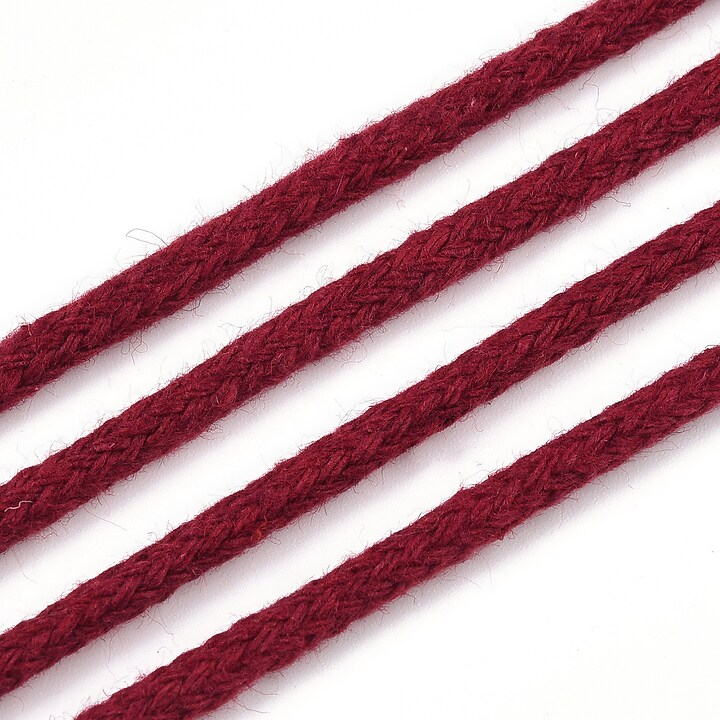 Rola ata Macrame din bumbac, grosime 3mm, rola de aprox. 100m - grena