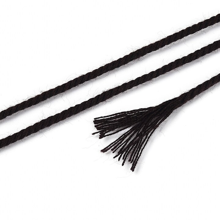 Rola ata Macrame din bumbac, grosime 1,5mm, rola de aprox. 22m - maro inchis