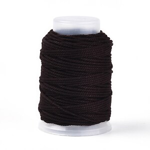 Rola ata Macrame din bumbac, grosime 1,5mm, rola de aprox. 22m - maro inchis