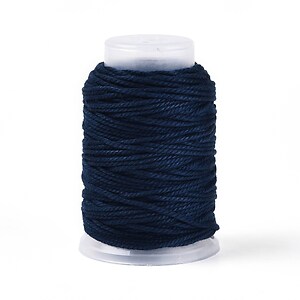 Rola ata Macrame din bumbac, grosime 1,5mm, rola de aprox. 22m - albastru inchis