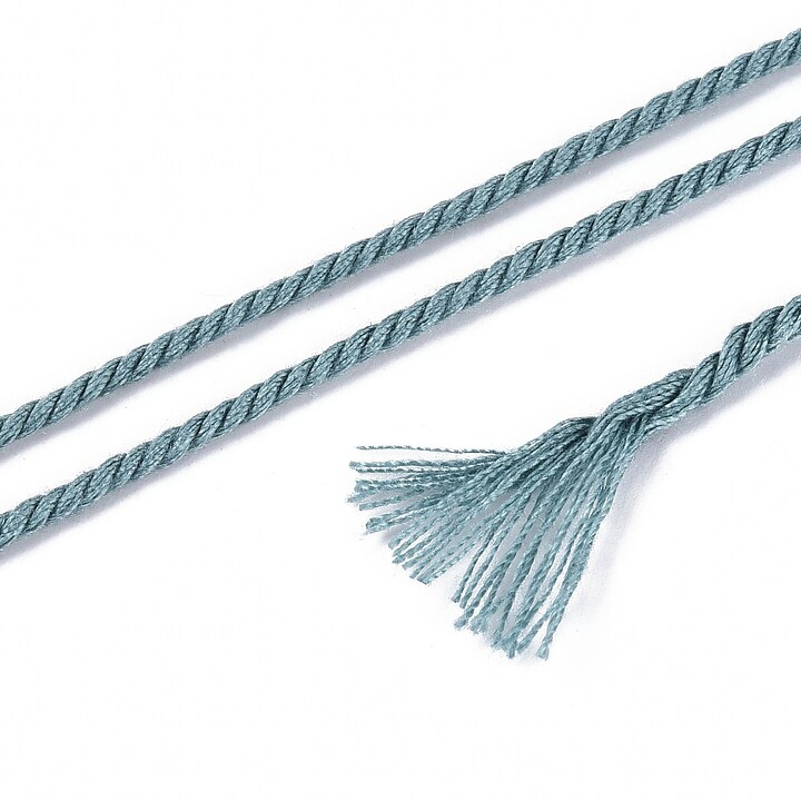 Rola ata Macrame din bumbac, grosime 1,5mm, rola de aprox. 22m - albastru deschis