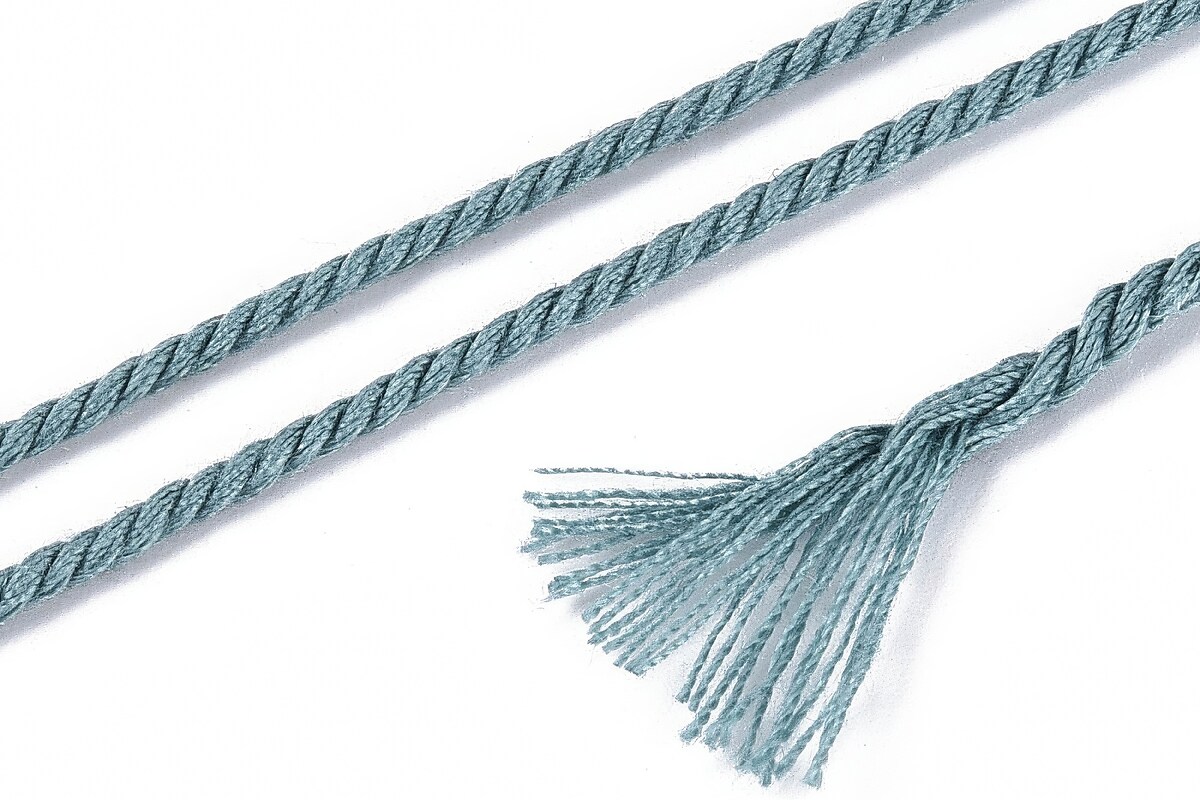 Rola ata Macrame din bumbac, grosime 1,5mm, rola de aprox. 22m - albastru deschis