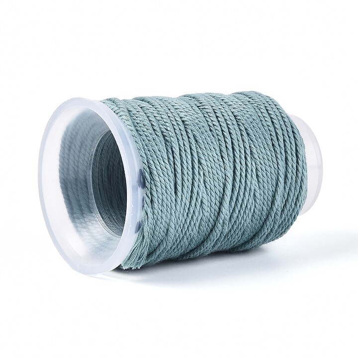 Rola ata Macrame din bumbac, grosime 1,5mm, rola de aprox. 22m - albastru deschis