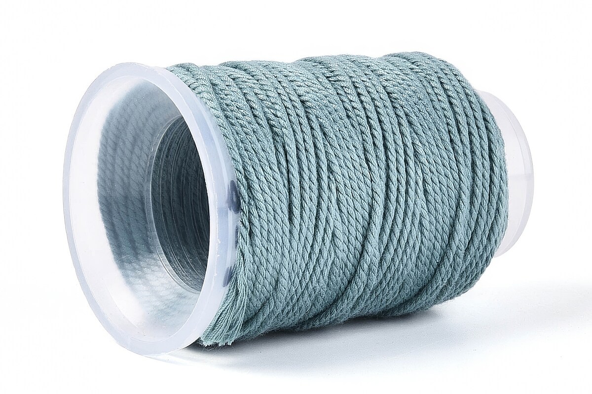 Rola ata Macrame din bumbac, grosime 1,5mm, rola de aprox. 22m - albastru deschis