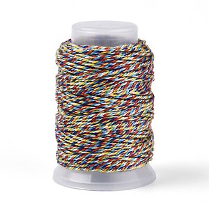 Rola ata Macrame din bumbac, grosime 1,5mm, rola de aprox. 22m - multicolor