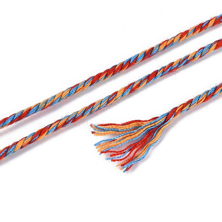Rola ata Macrame din bumbac, grosime 1,5mm, rola de aprox. 22m - caramiziu