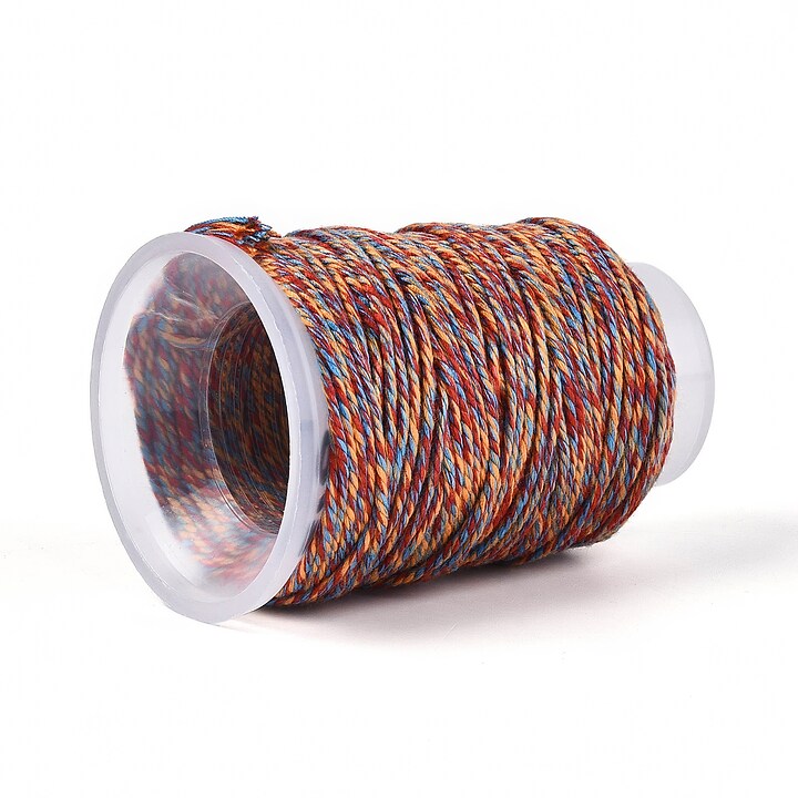Rola ata Macrame din bumbac, grosime 1,5mm, rola de aprox. 22m - caramiziu
