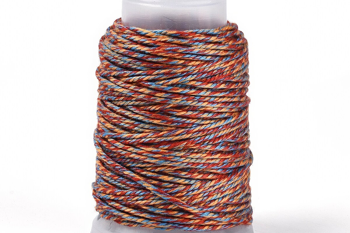 Rola ata Macrame din bumbac, grosime 1,5mm, rola de aprox. 22m - caramiziu